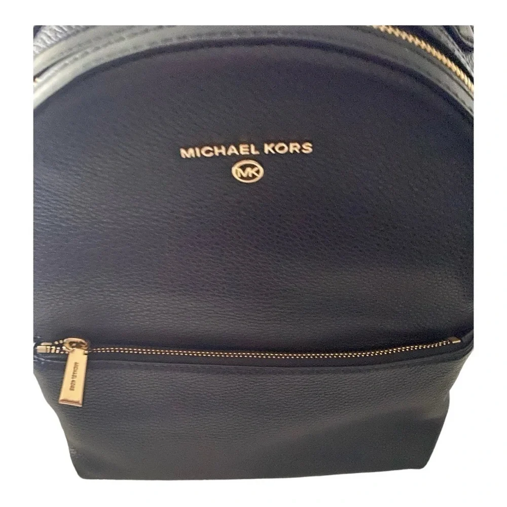 NWT-MICHAEL KORS-VALERIE-BLACK PEBBLED LEATHER BACKPACK-38F2G9VB2L